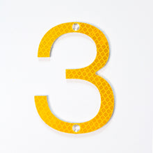 Load image into Gallery viewer, Road Sign House Numbers (Yellow)