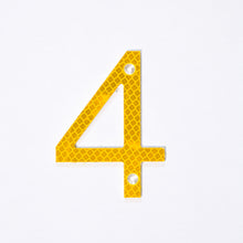 Load image into Gallery viewer, Road Sign House Numbers (Yellow)