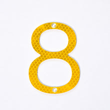 Load image into Gallery viewer, Road Sign House Numbers (Yellow)