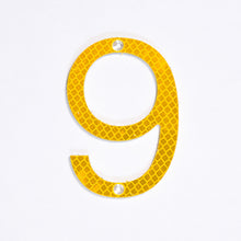 Load image into Gallery viewer, Road Sign House Numbers (Yellow)