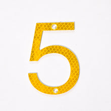 Load image into Gallery viewer, Road Sign House Numbers (Yellow)