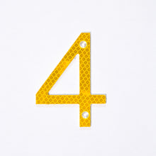 Load image into Gallery viewer, Road Sign House Numbers (Yellow)
