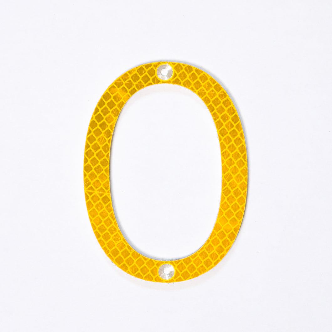 Road Sign House Numbers (Yellow)