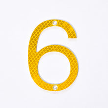 Load image into Gallery viewer, Road Sign House Numbers (Yellow)
