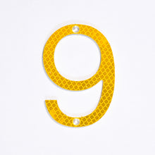 Load image into Gallery viewer, Road Sign House Numbers (Yellow)

