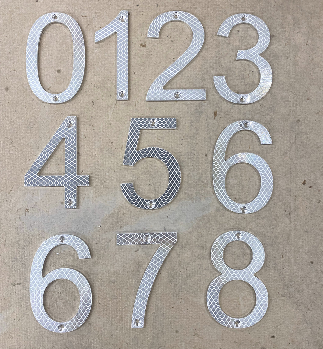 Road Sign House Numbers (White)